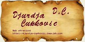 Đurđa Čupković vizit kartica